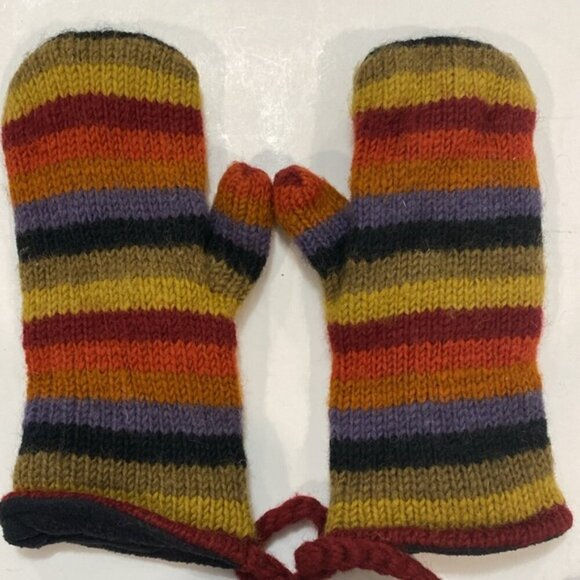 Nepal Wool Mittens Handmade warm - Picture 3 of 8
